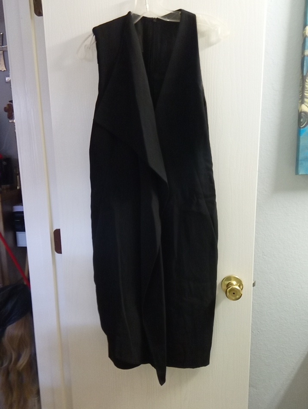 Akris Black Sleeveless Draped Long Jumpsuit